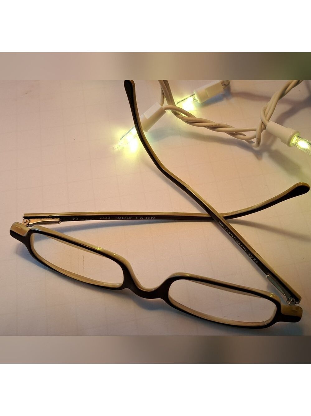 Francois Pinton Brown and Cream Colorblock Eyeglasses.